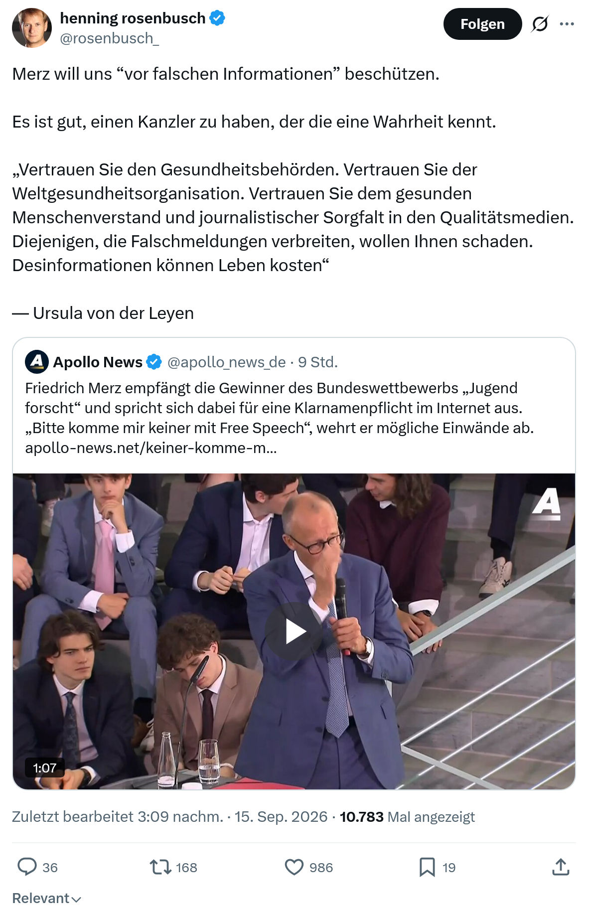 henning rosenbusch: Merz will uns...