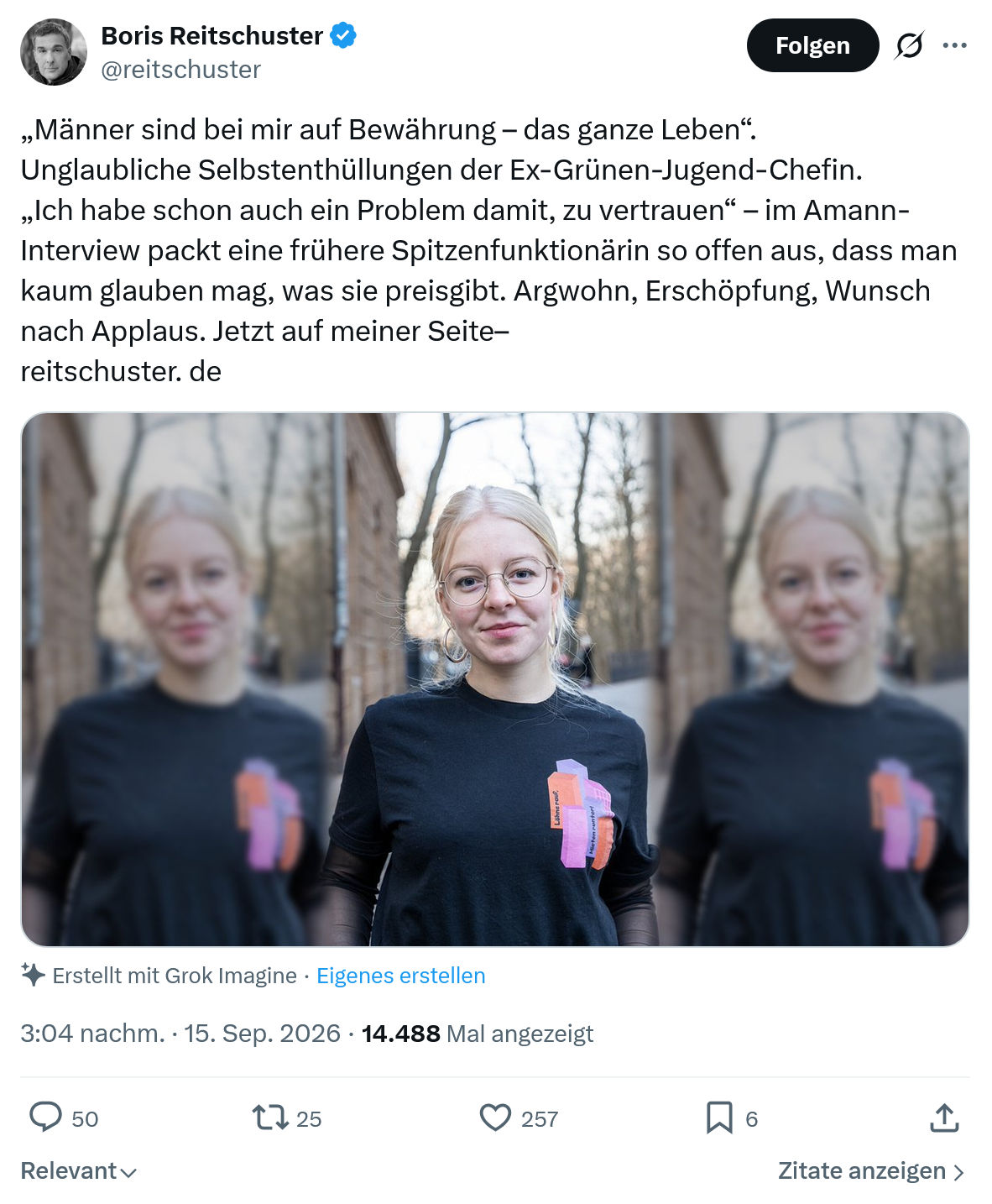 Boris Reitschuster: Männer sind bei mir auf Bewährung...