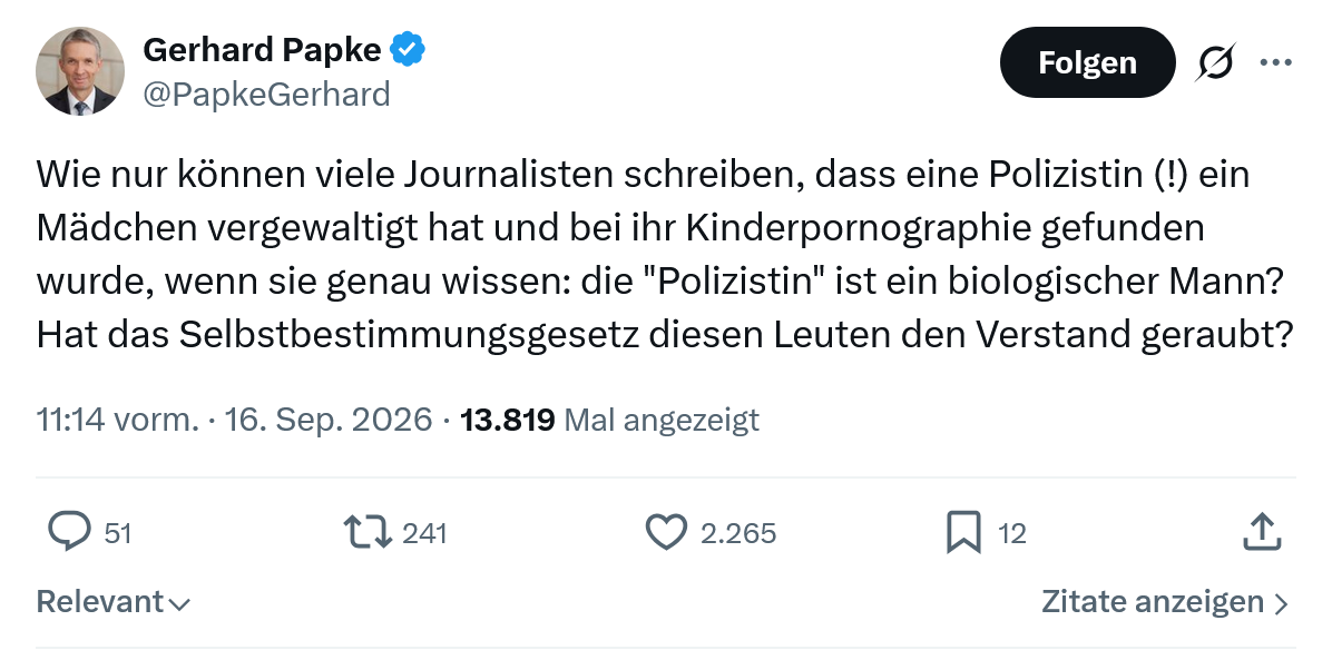 Gerhard Papke: Wie nur können viele Journalisten...