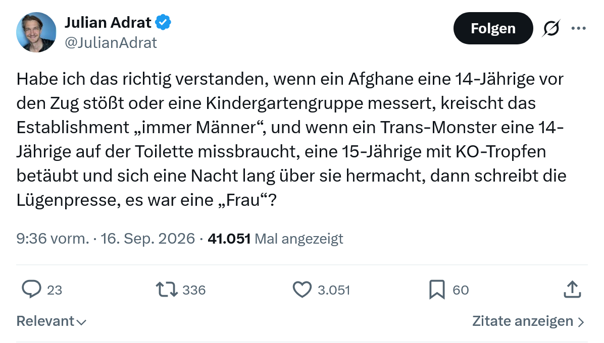 Julian Adrat: Habe ich das richtig verstanden...
