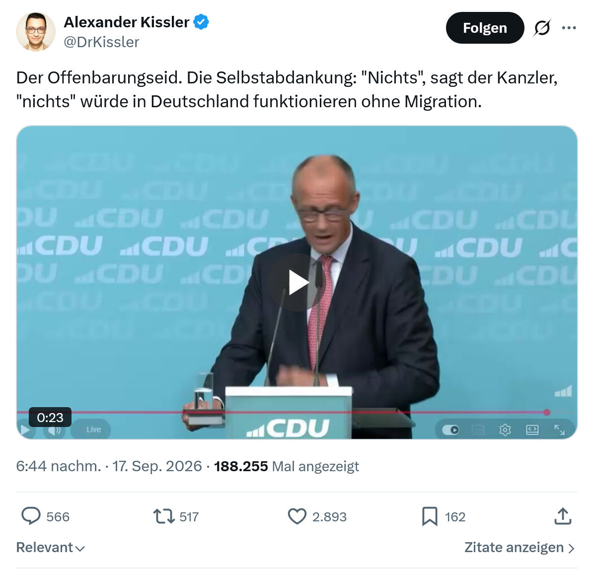 Alexander Kissler: Der Offenbarungseid...