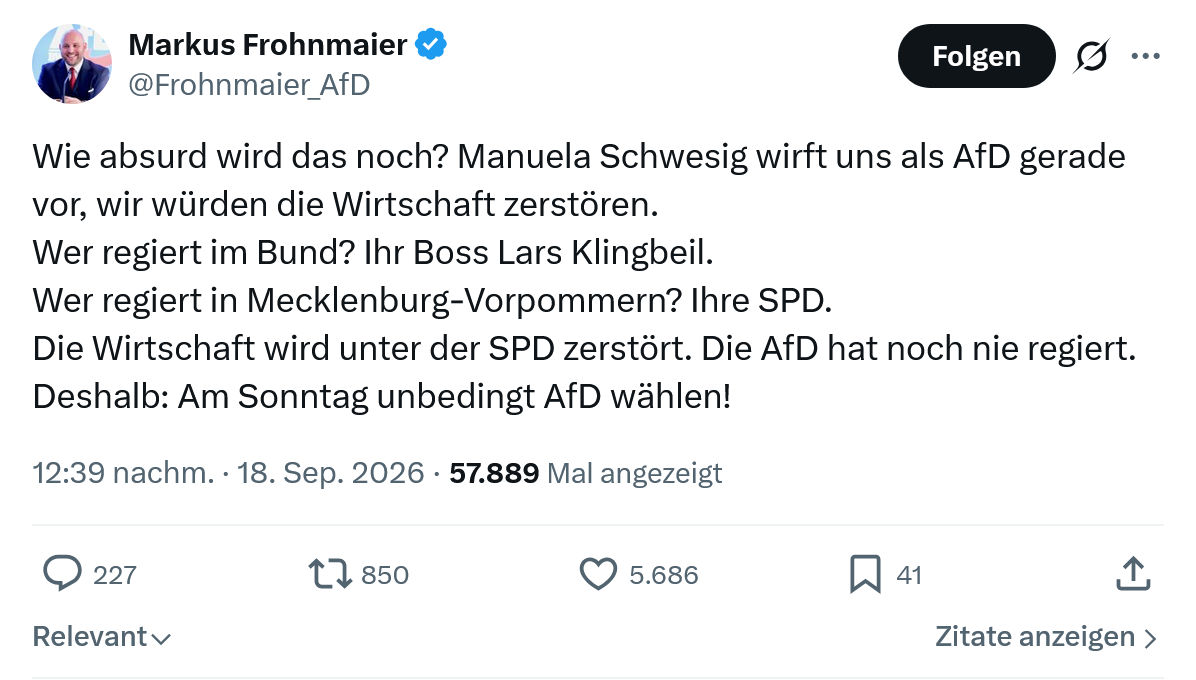 Markus Frohnmaier: Wie absurd wird das noch...