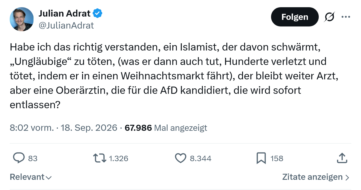 Julian Adrat: Habe ich das richtig verstanden...