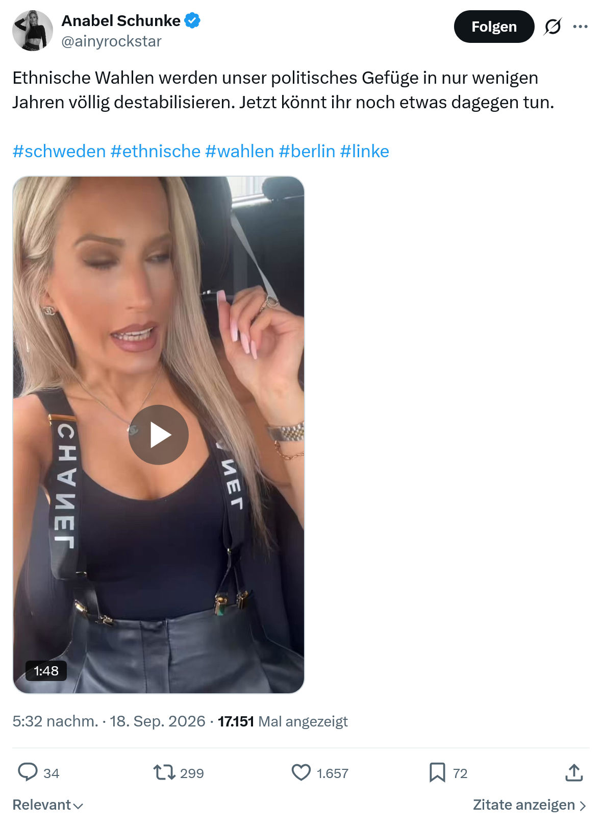 Anabel Schunke: Ethnische Wahlen werden...