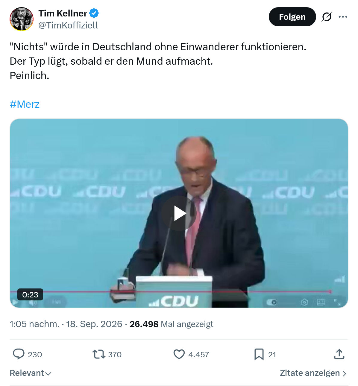Tim Kellner: "Nichts" würde in Deutschland...