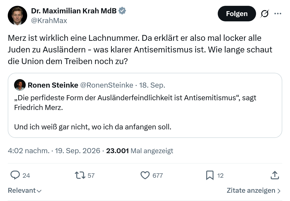 Maximilian Krah: Merz ist wirklich eine Lachnummer...