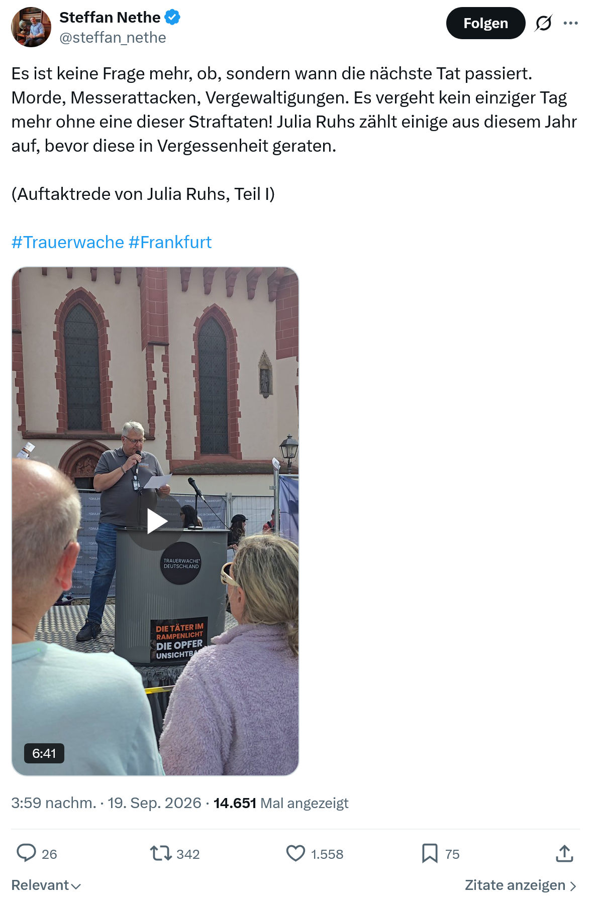 Steffan Nethe: Es ist keine Frage mehr...