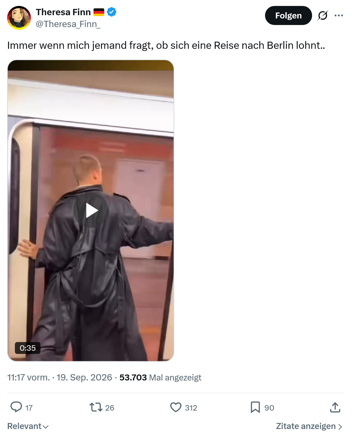Theresa Finn: Immer wenn mich jemand...
