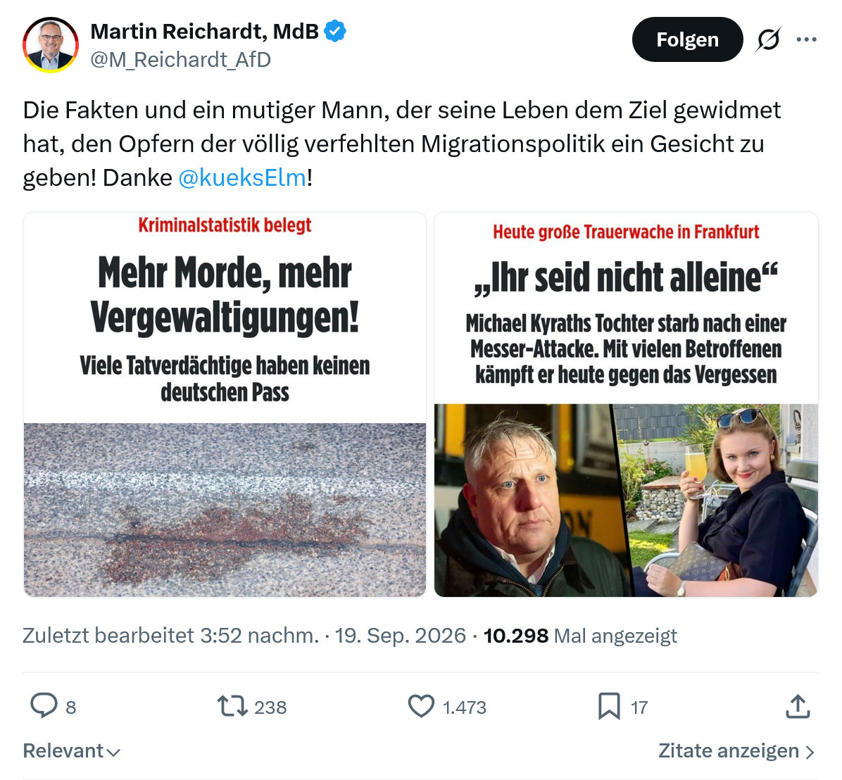 Martin Reichardt: Die Fakten und ein mutiger Mann...