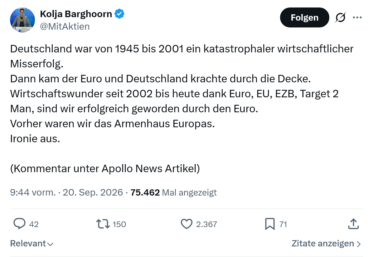 Kolja Barghoorn: Deutschland war von 1945 bis 2001...