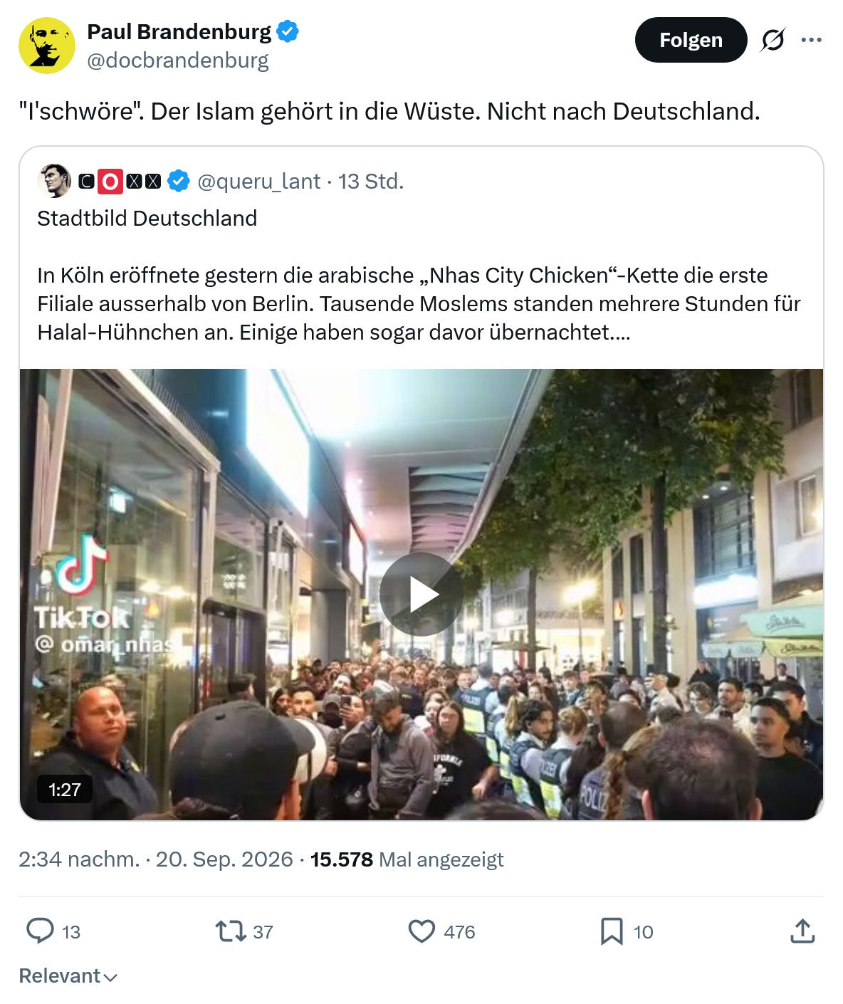 Paul Brandenburg: "I'schwöre"...