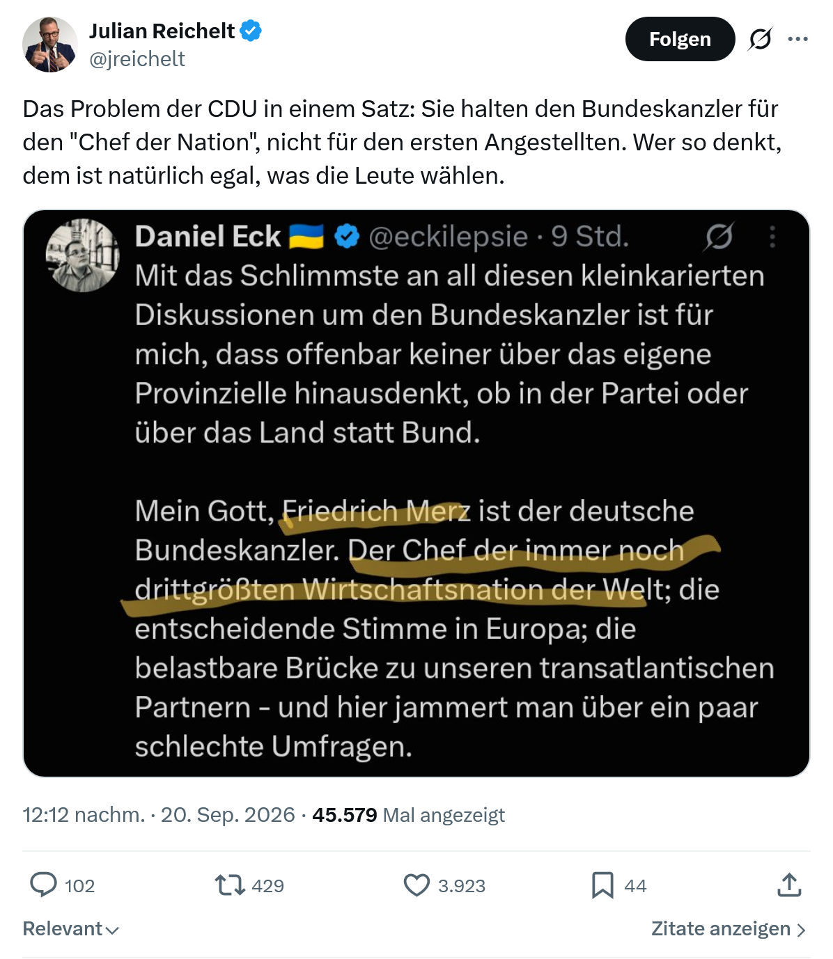 Julian Reichelt: Das Problem der CDU...