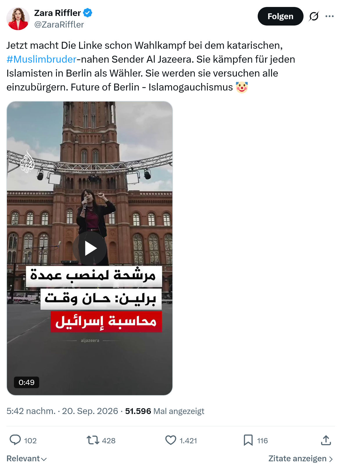 Zara Riffler: Jetzt macht Die Linke schon...