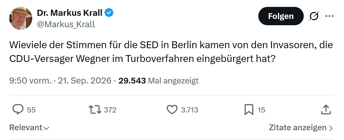Markus Krall: Wieviele der Stimmen...