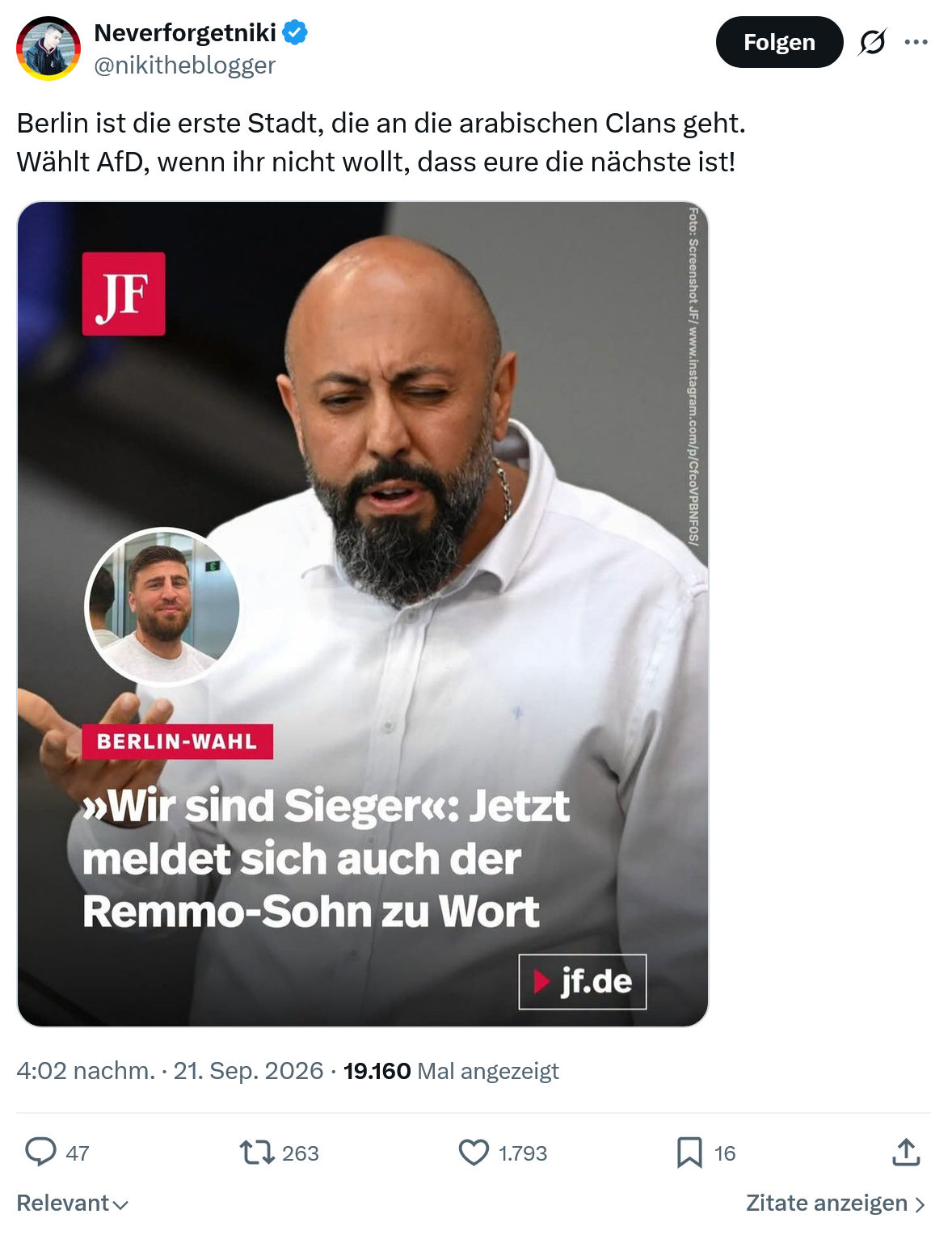 Neverforgetniki: Berlin ist die erste Stadt...