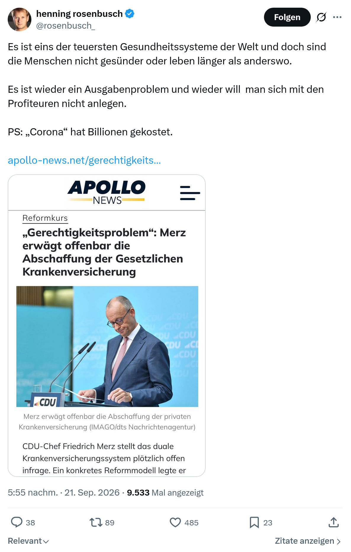 henning rosenbusch: Es ist eins der teuersten...
