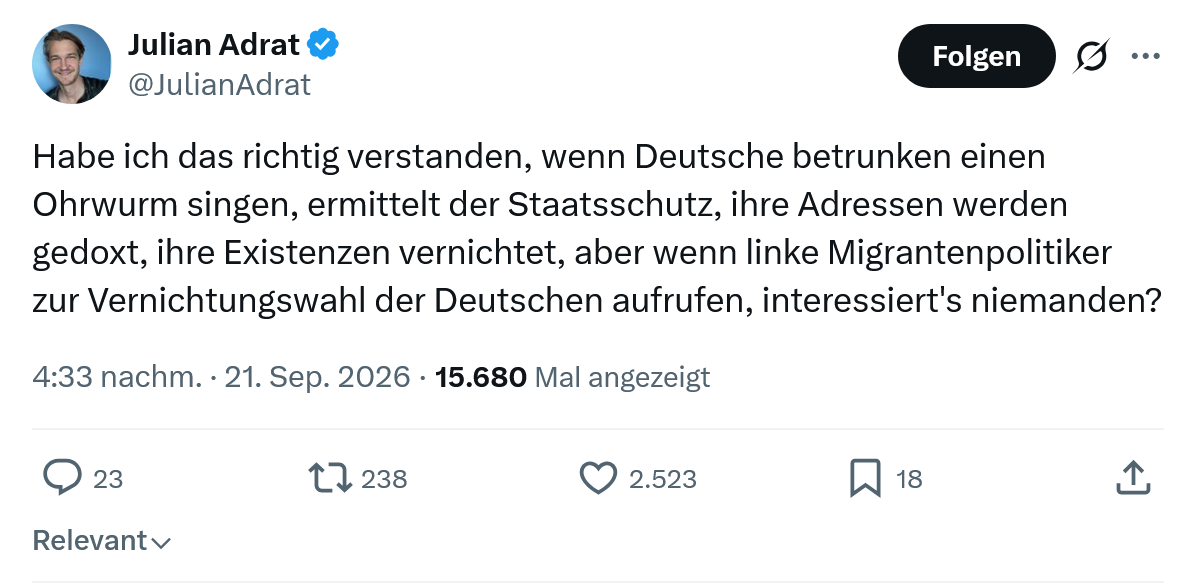 Julian Adrat: Habe ich das richtig verstanden...