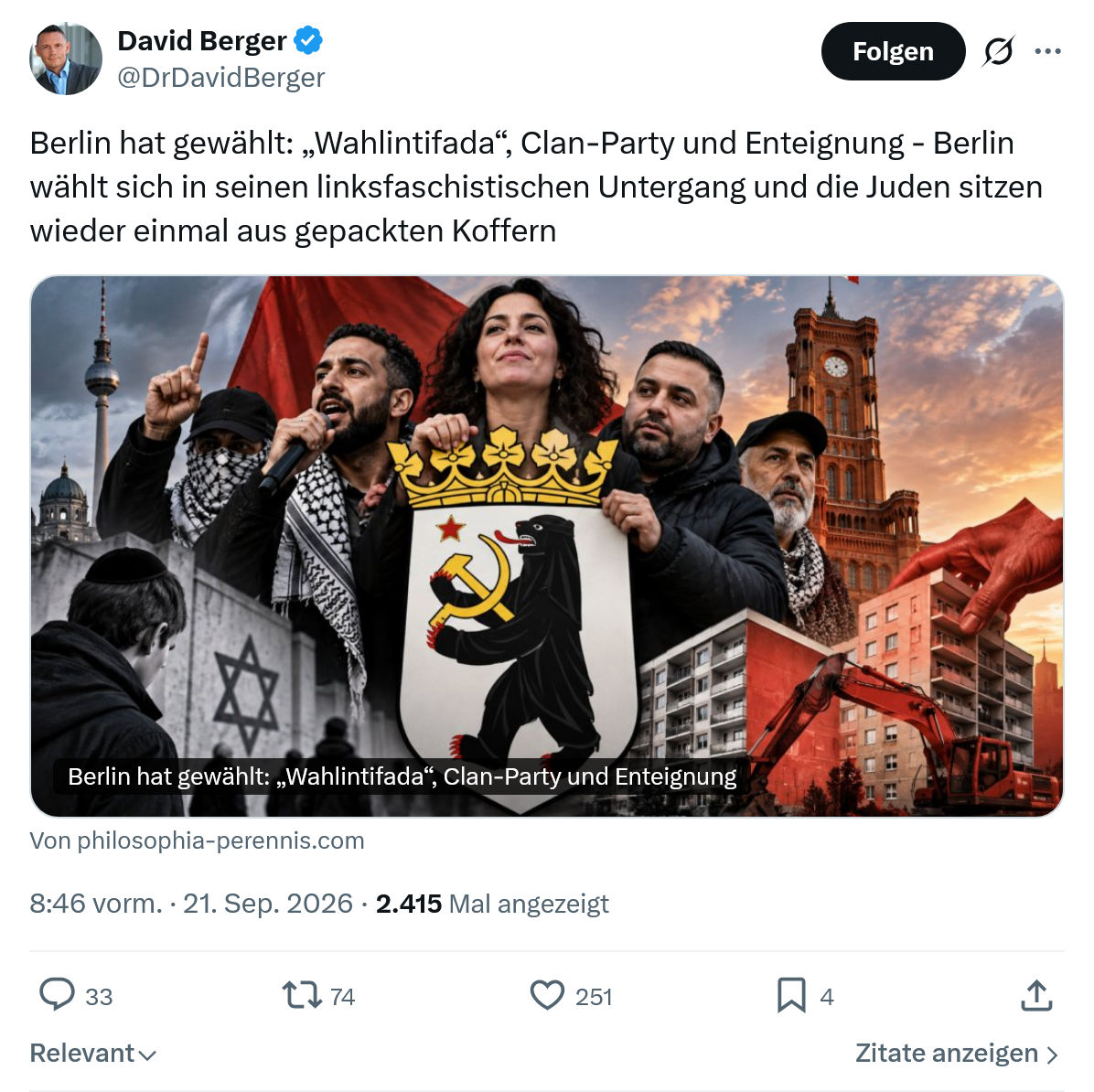 David Berger: Berlin hat gewählt...