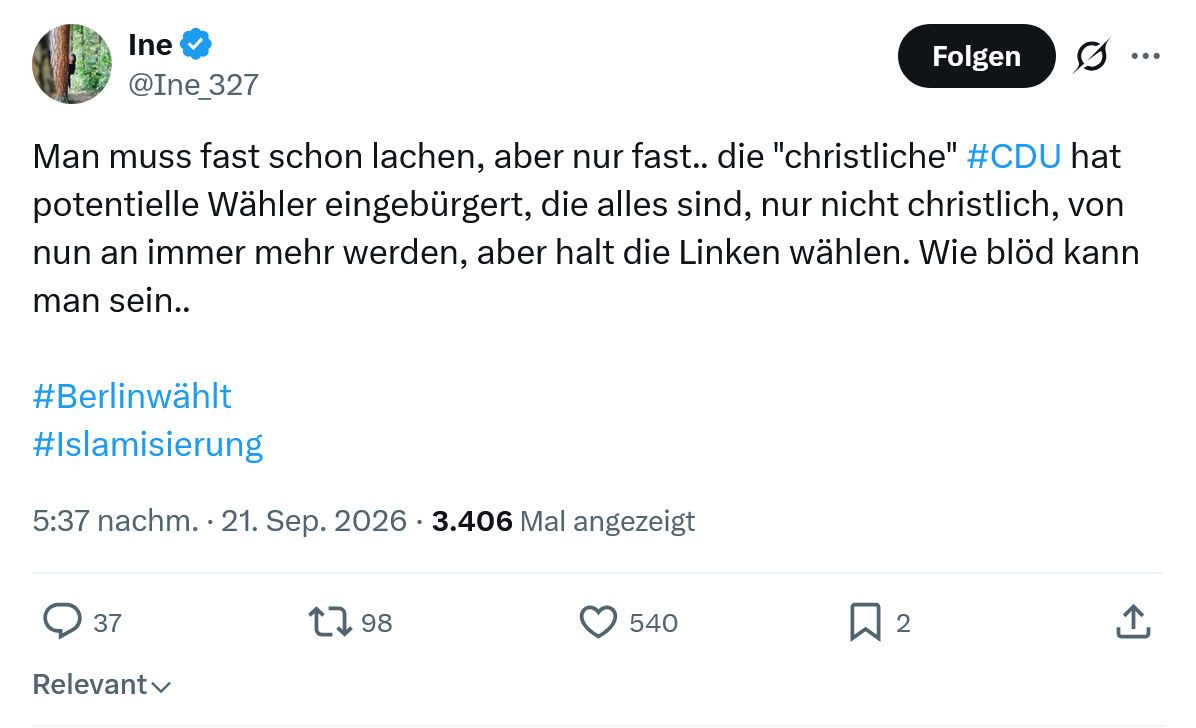Ine: Man muss fast schon lachen...