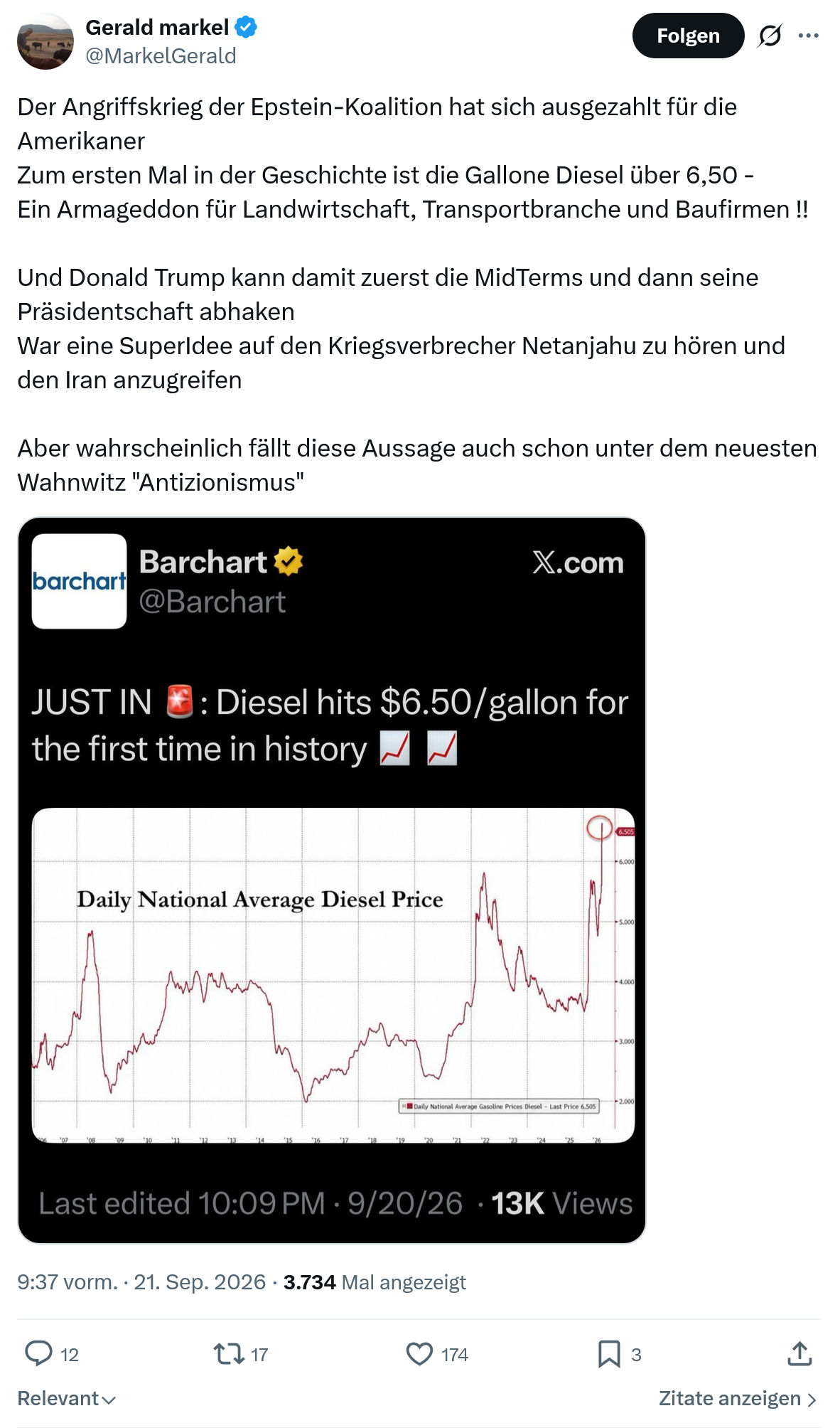 Gerald Markel: Der Angriffskrieg der Epstein-Koalition...