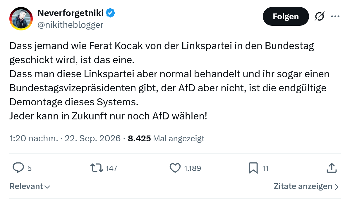 Neverforgetniki: Dass jemand wie Ferat Kocak...