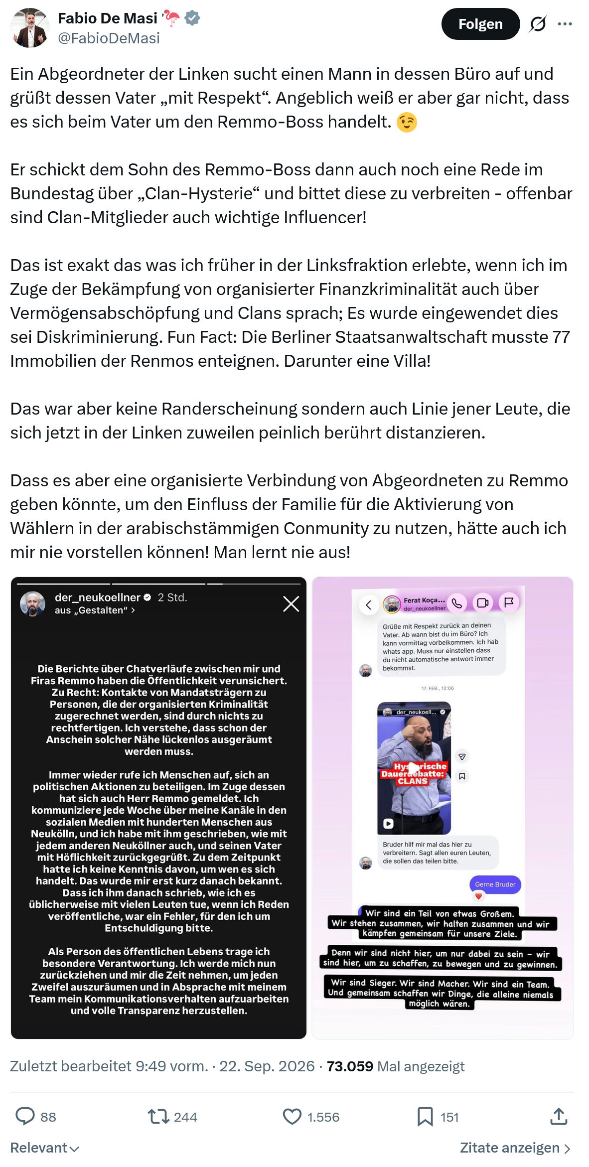 Fabio De Masi: Ein Abgeordneter der Linken...