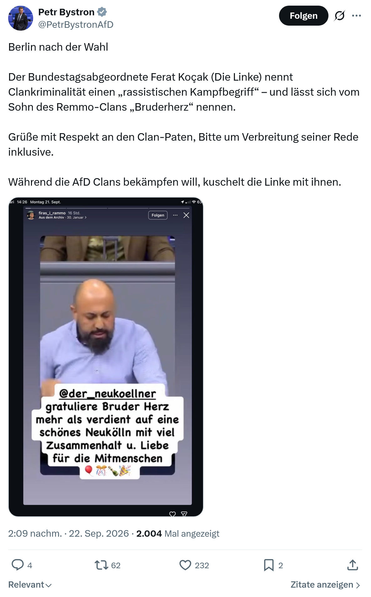Petr Bystron: Berlin nach der Wahl...