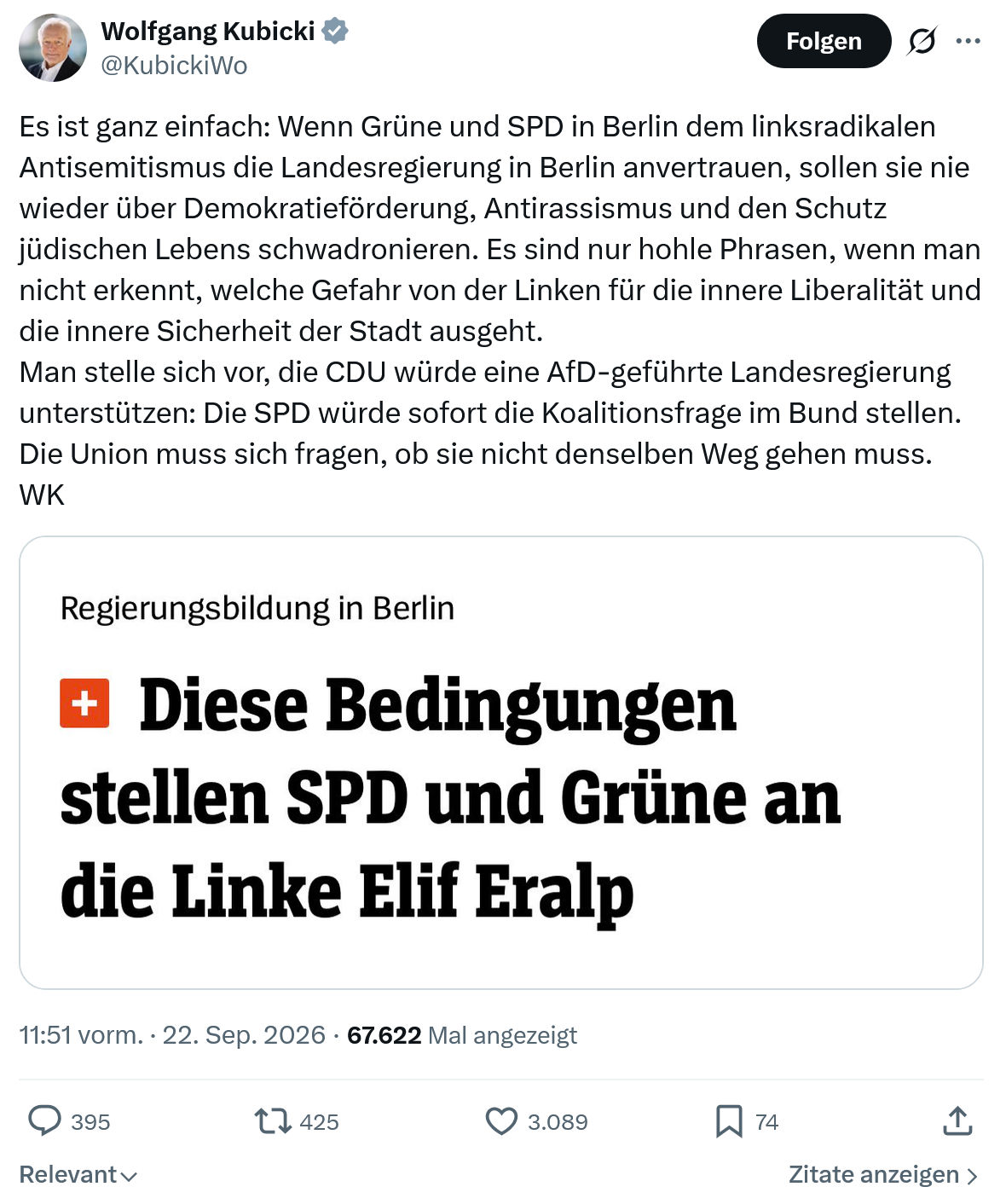 Wolfgang Kubicki: Es ist ganz einfach...