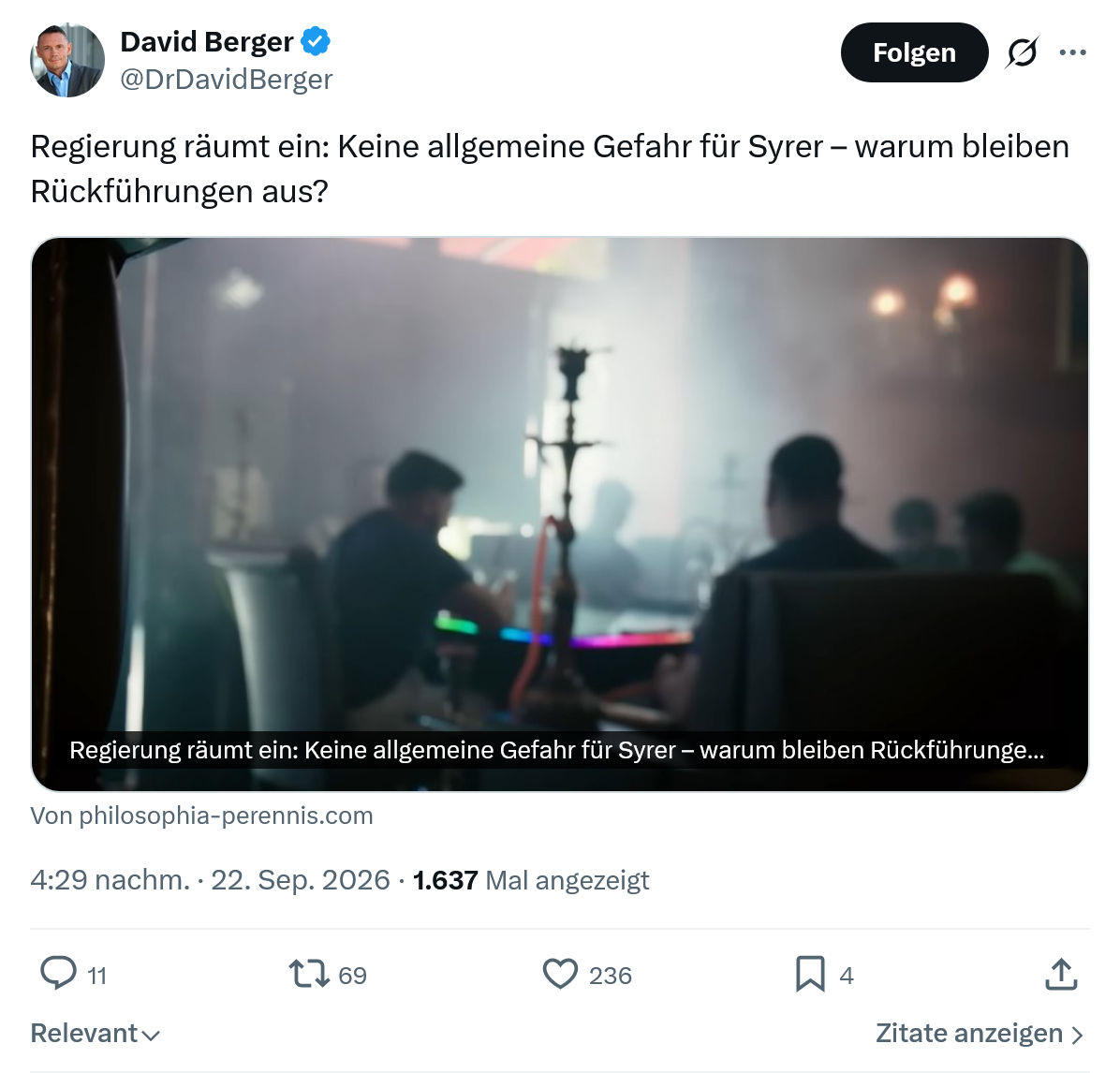 David Berger: Regierung räumt ein...