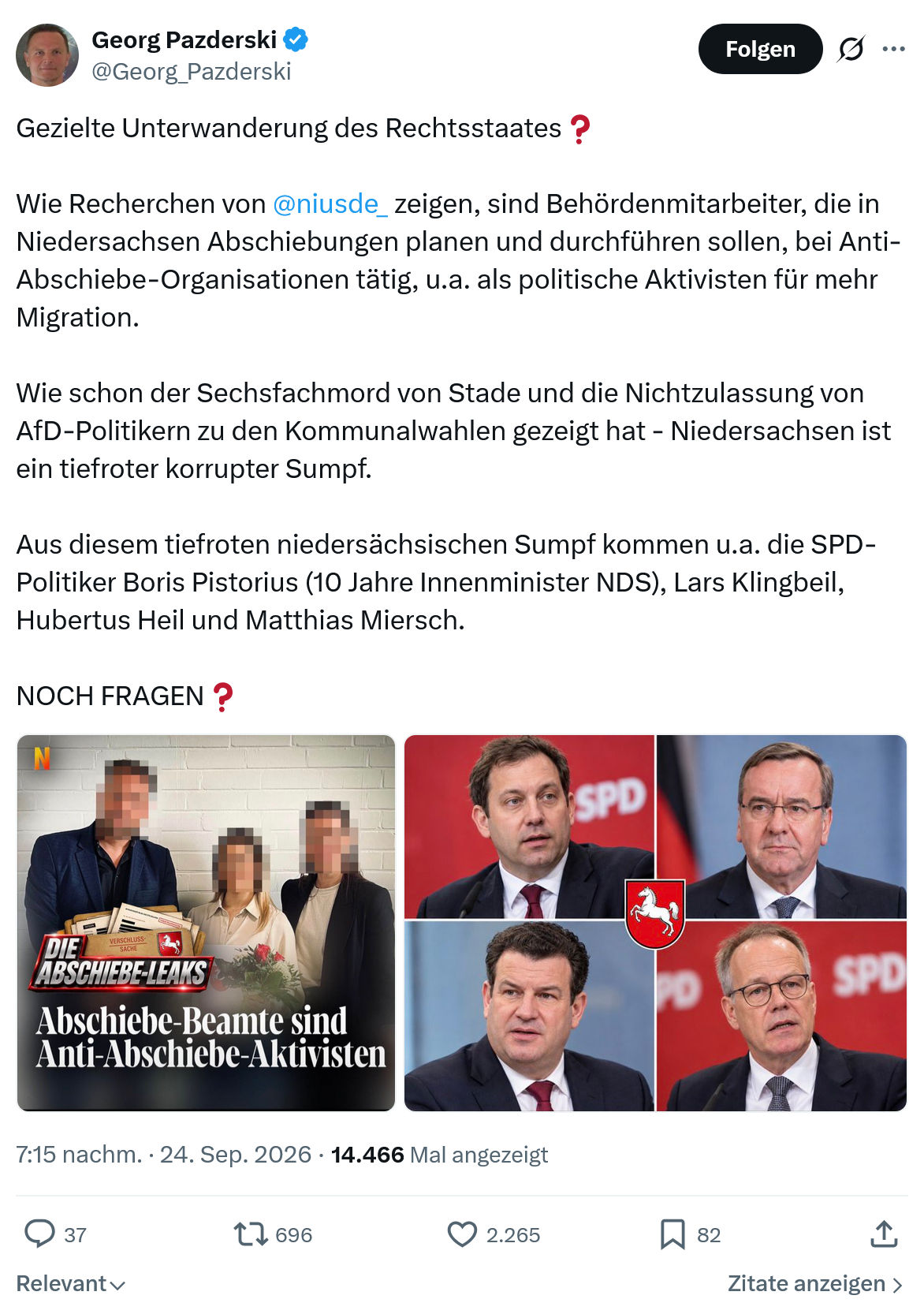 Georg Pazderski: Gezielte Unterwanderung...