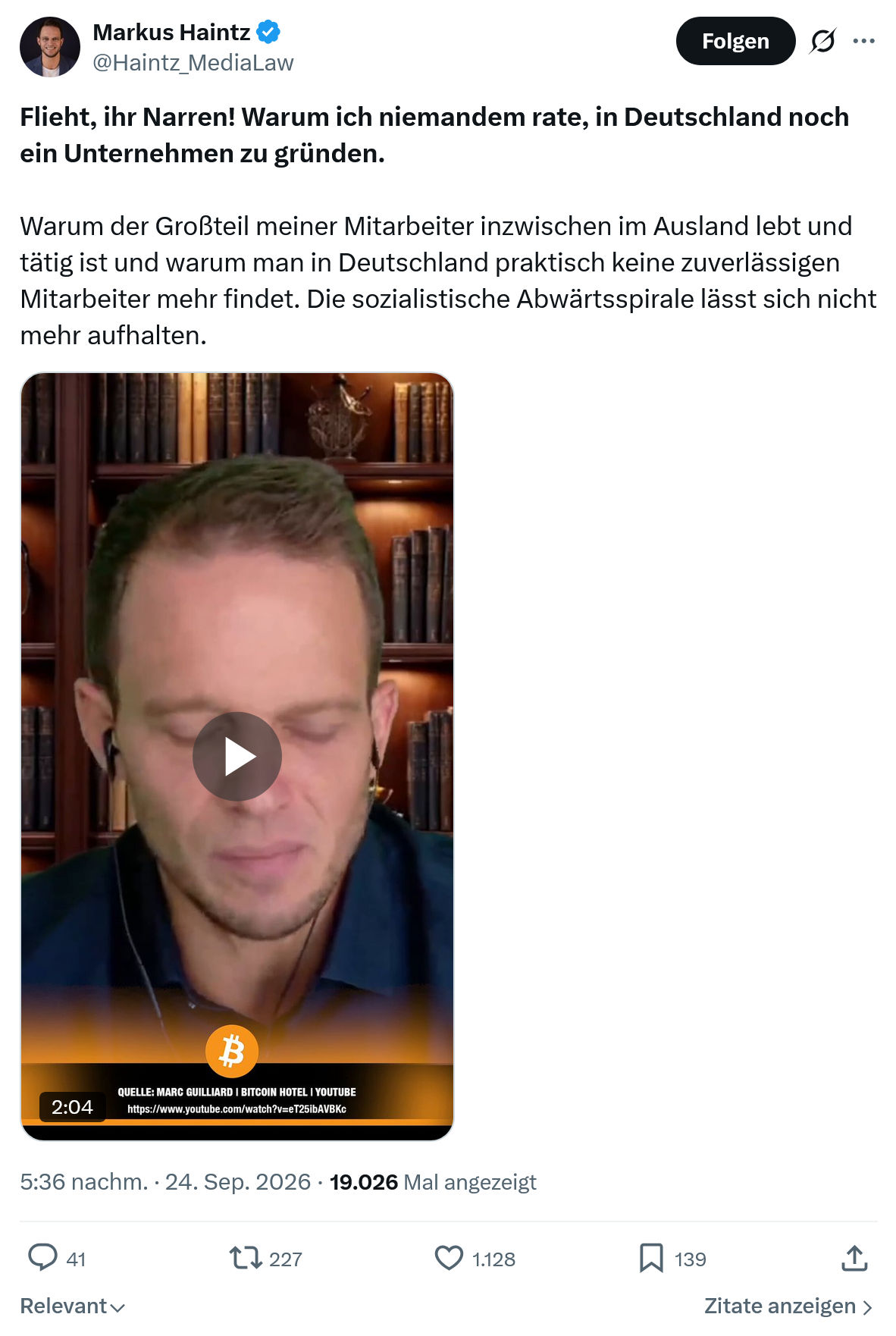 Markus Haintz: Flieht, ihr Narren...