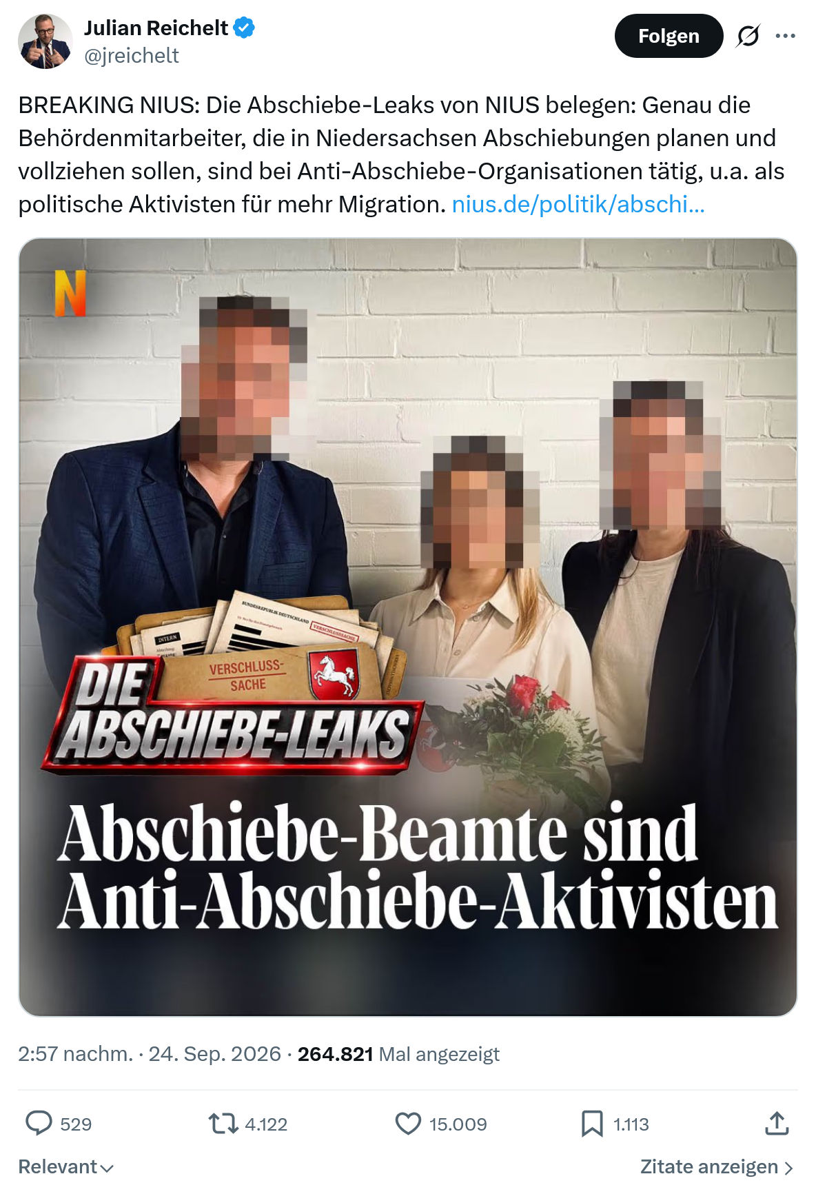 Julian Reichelt: BREAKING NIUS...