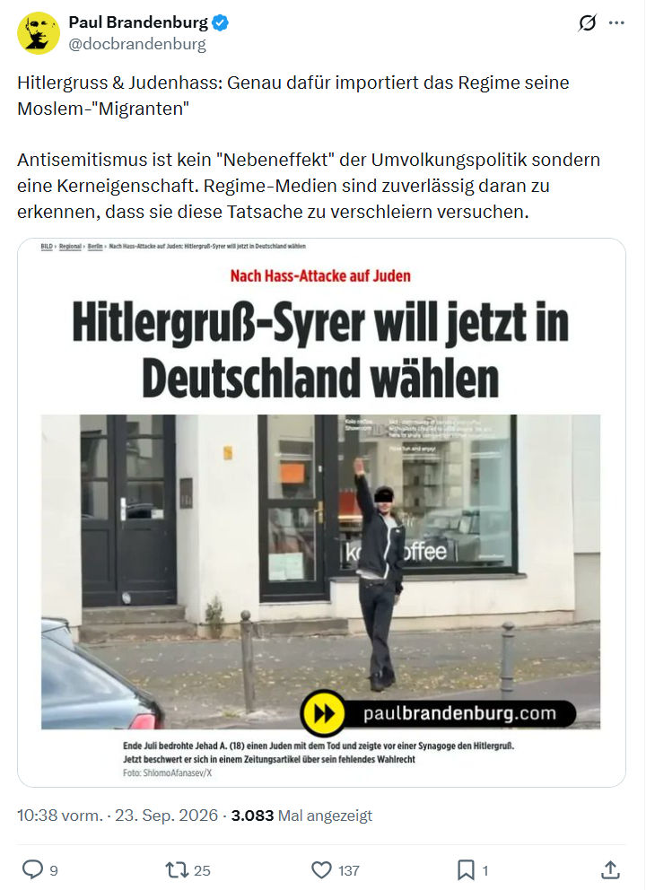 Paul Brandenburg: Hitlergruss & Judenhass...