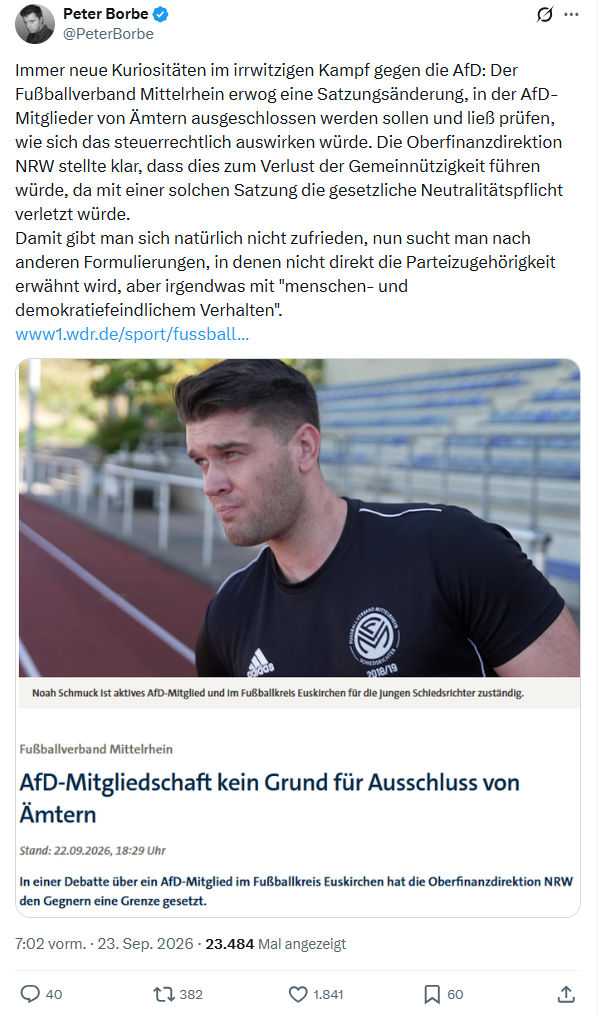 Peter Borbe: Immer neue Kuriositäten...