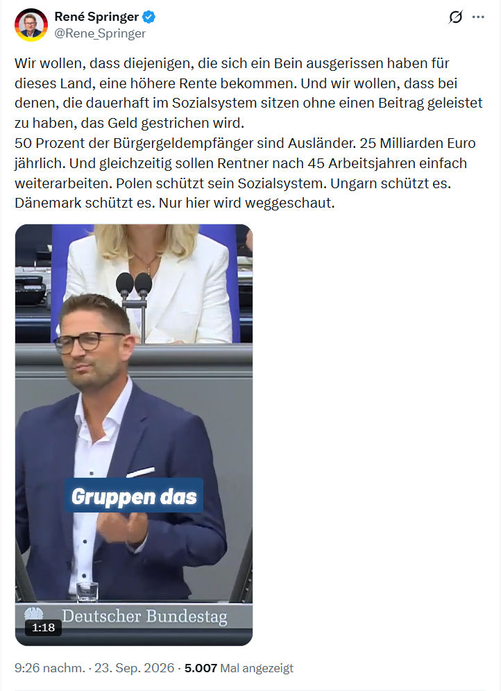 René Springer: Wir wollen, dass diejenigen...