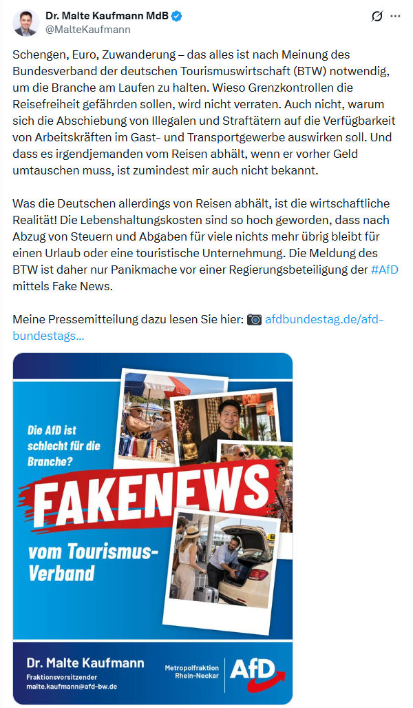 Malte Kaufmann: Schengen, Euro, Zuwanderung...