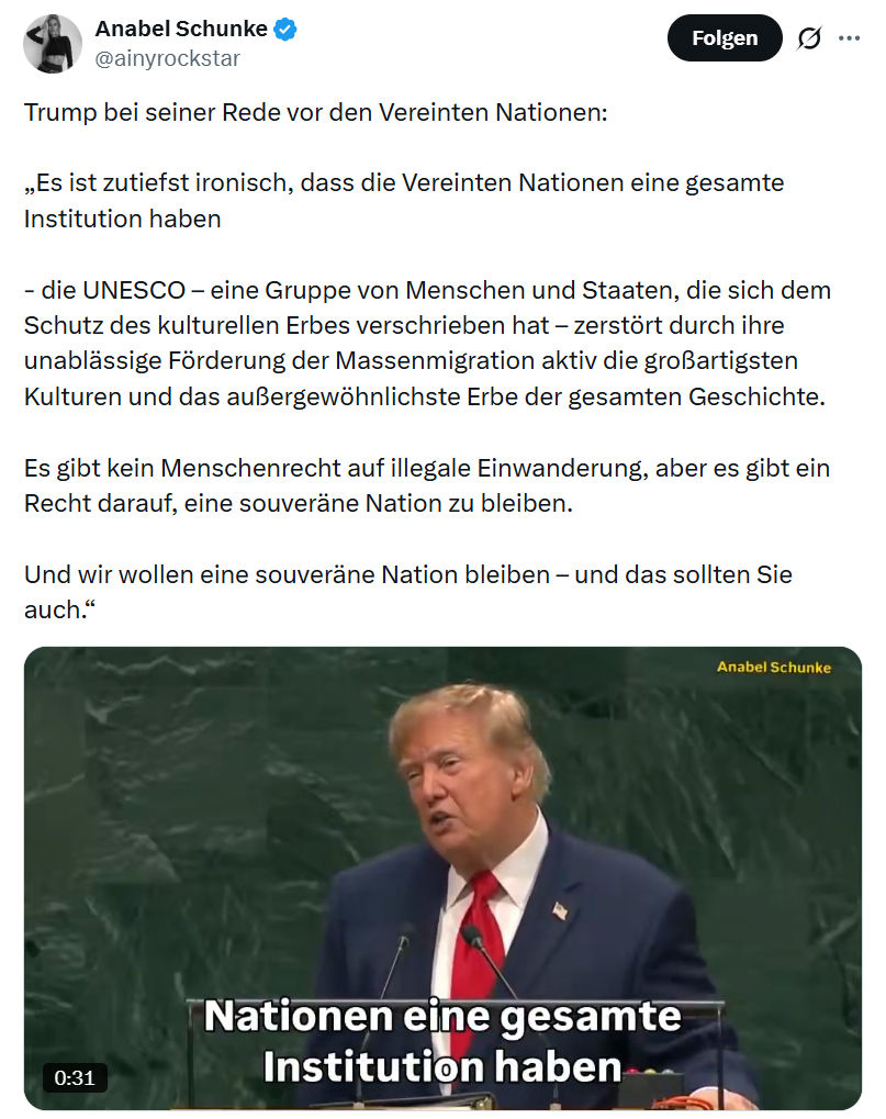 Anabel Schunke: Trump bei seiner Rede...