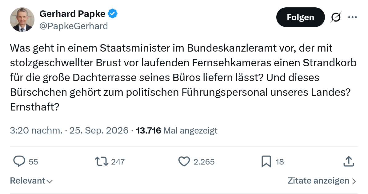 Gerhard Papke: Was geht in einem Staatsminister...