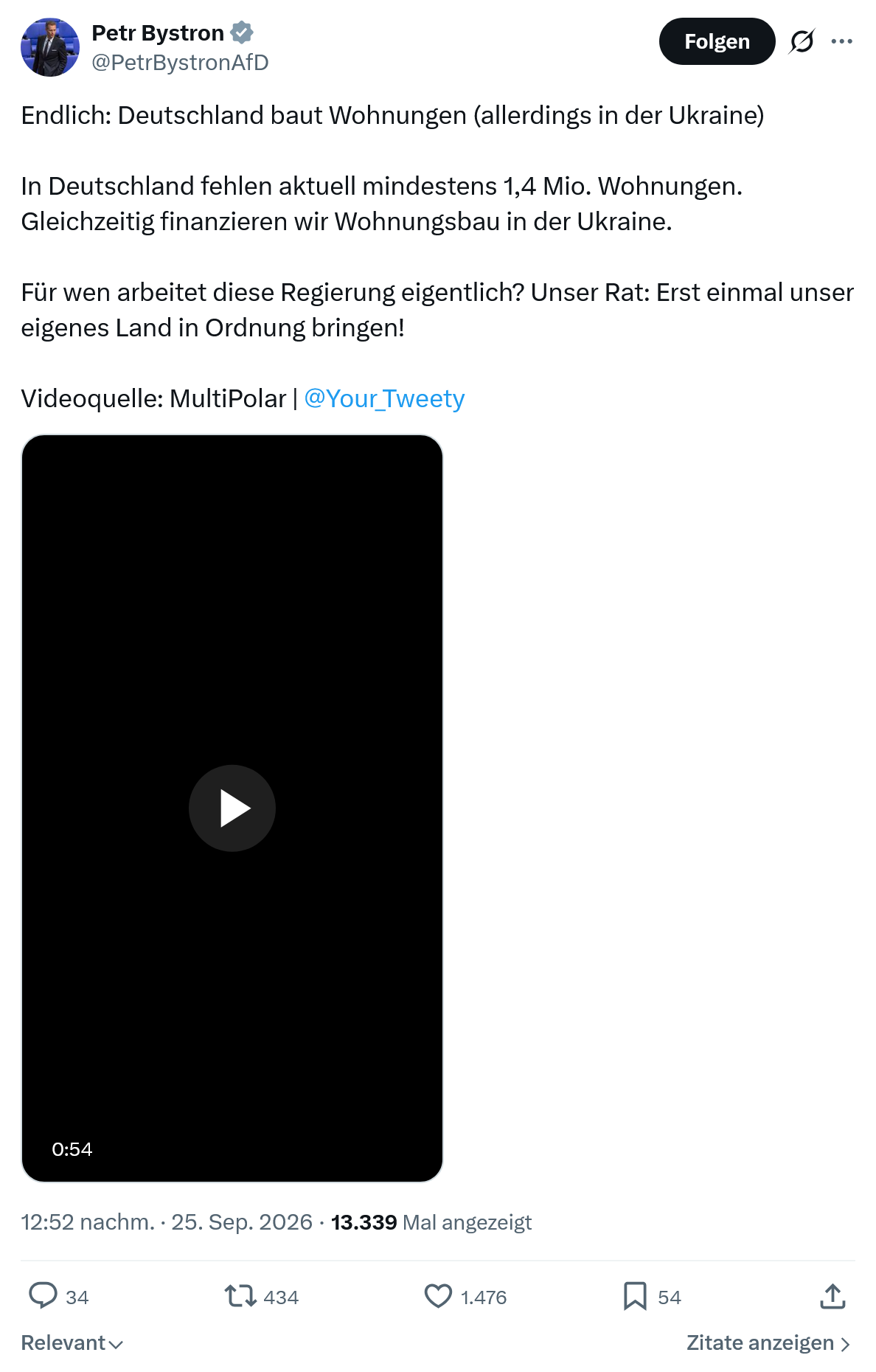 Petr Bystron: Endlich...