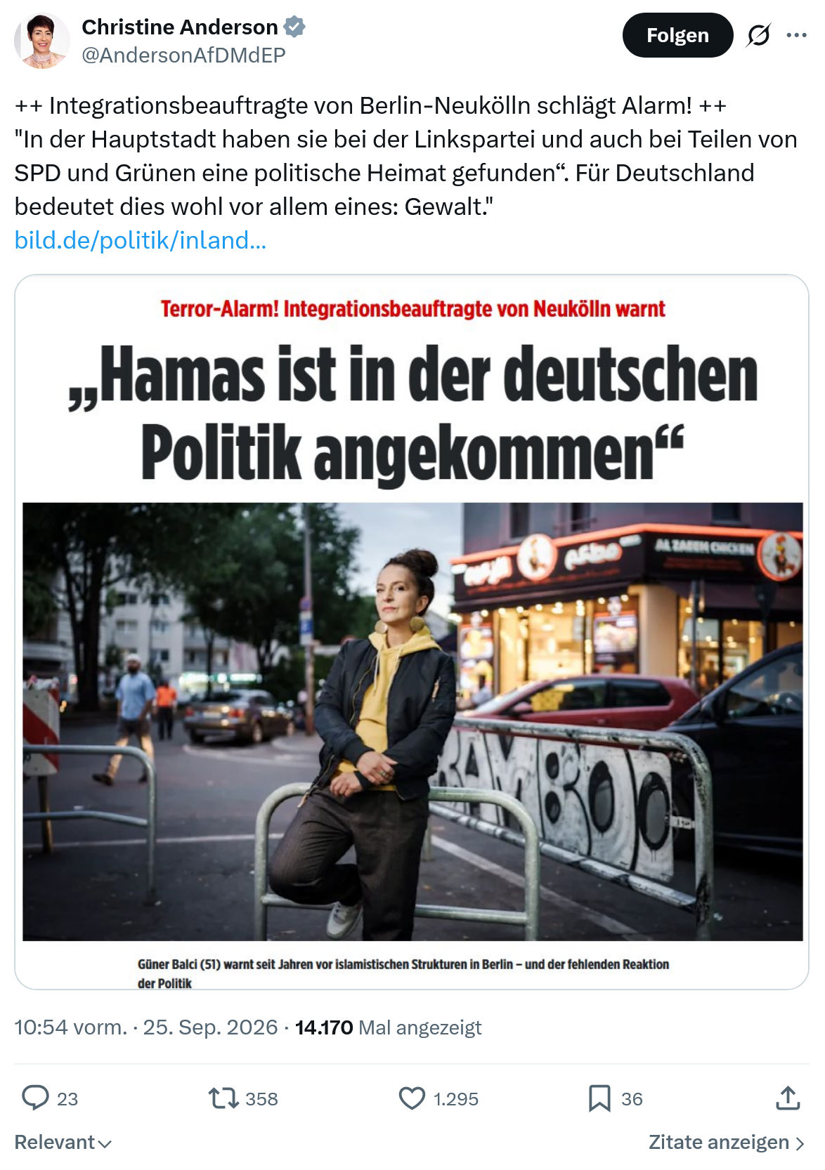 Christine Anderson: Integrationsbeauftragte von Berlin-Neukölln...
