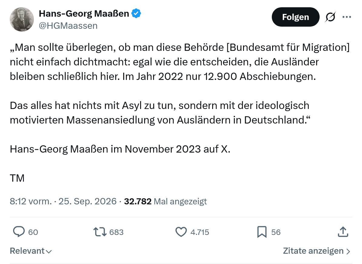 Hans-Georg Maaßen: Man sollte überlegen...