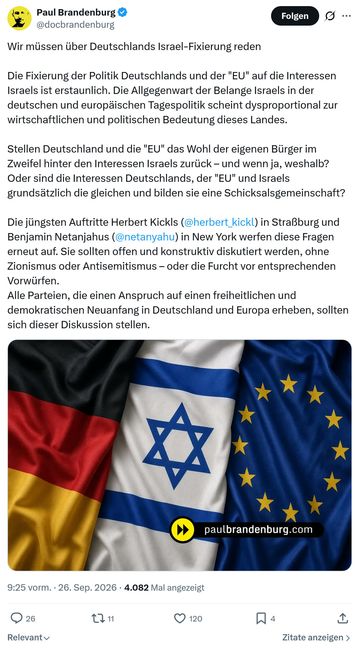 Paul Brandenburg: Wir müssen über Deutschlands...