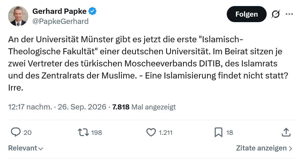 Gerhard Papke: An der Universität Münster...