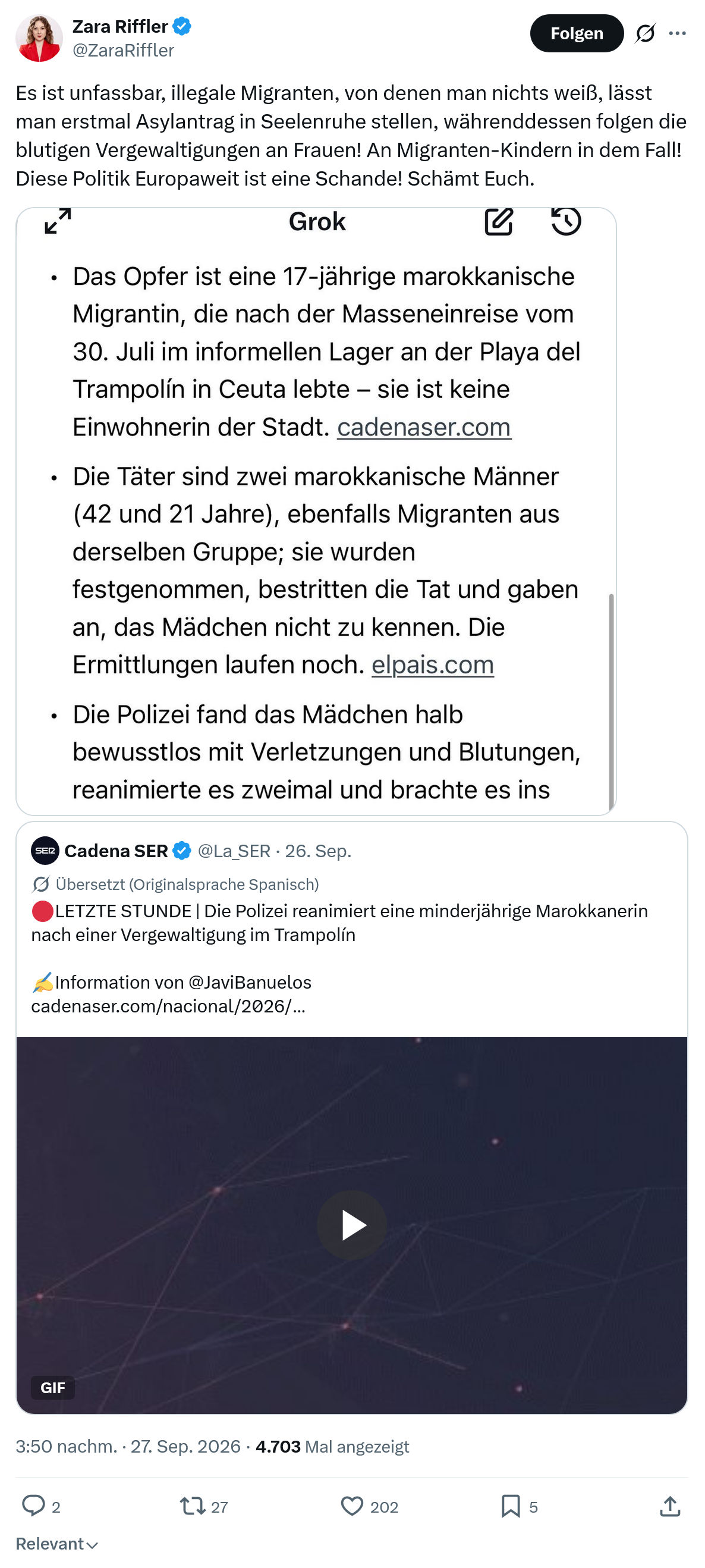 Zara Riffler: Es ist unfassbar...