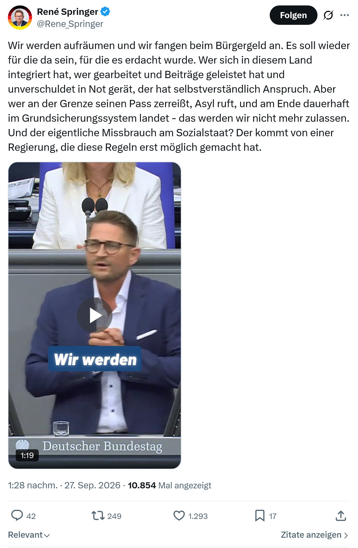 René Springer: Wir werden aufräumen...