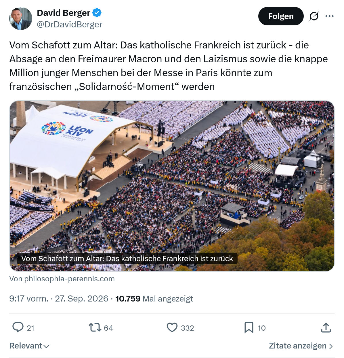 David Berger: Vom Schafott zum Altar...