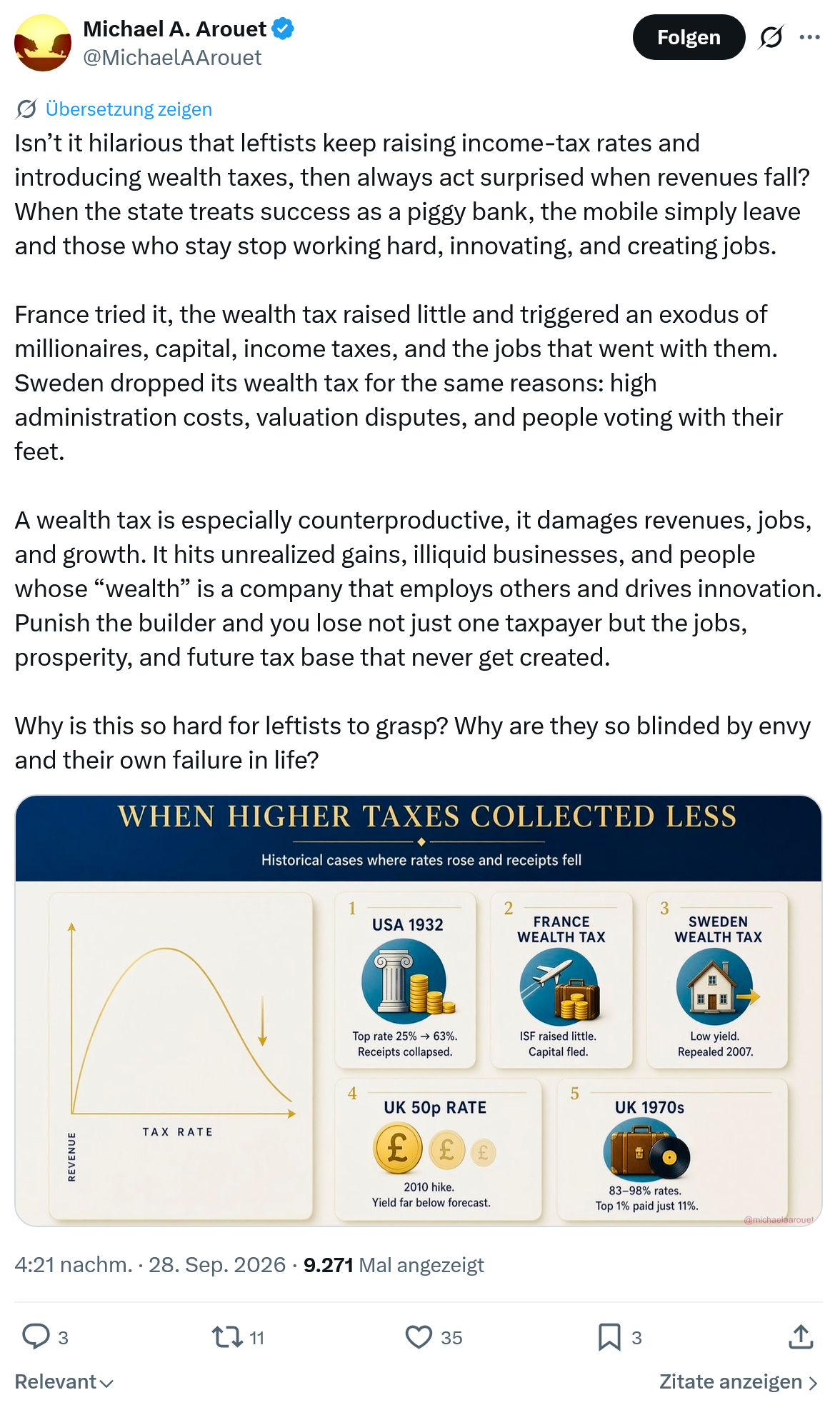 Michael A. Arouet: Isn’t it hilarious that leftists...