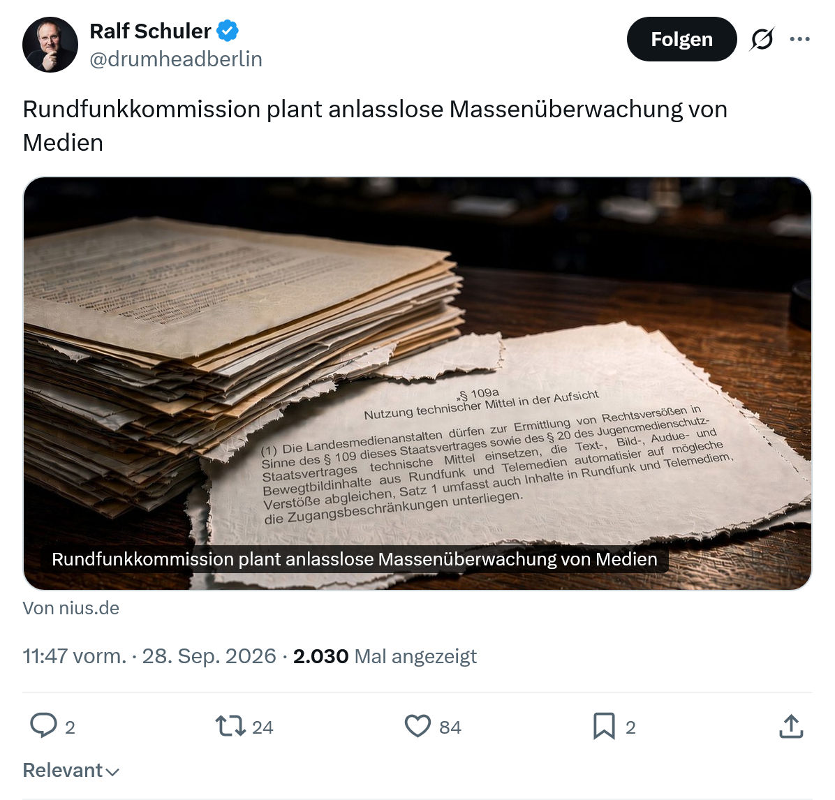 Ralf Schuler: Rundfunkkommission...
