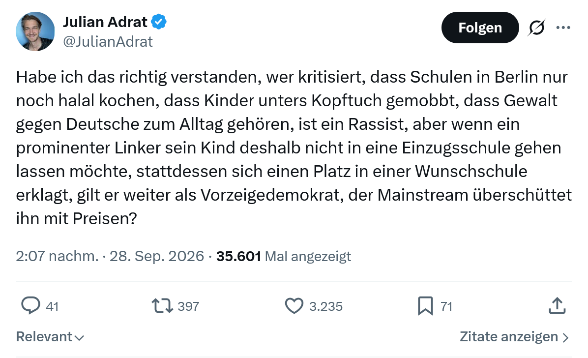 Julian Adrat: Habe ich das richtig verstanden...
