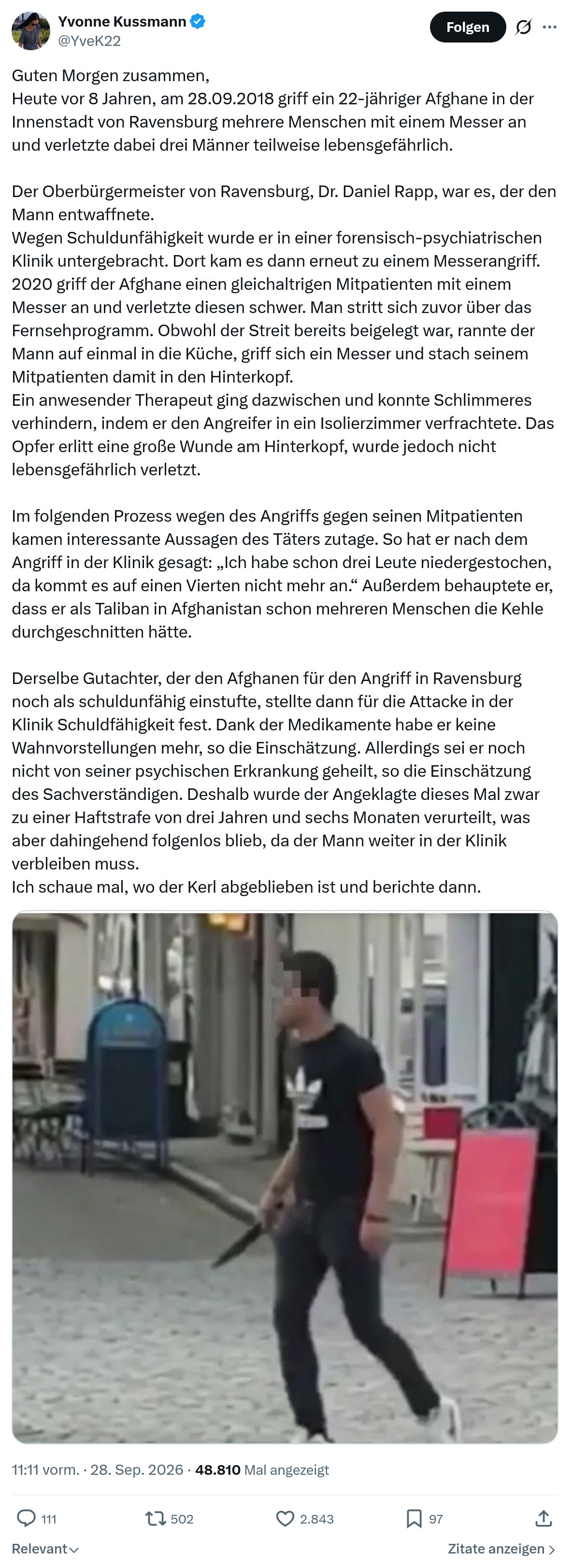 Yvonne Kussmann: Guten Morgen zusammen...